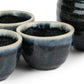 Premium Navy and Sage Japanese Sake Set cup detail