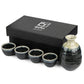 Premium Navy and Sage Japanese Sake Set and gift box