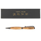 Premium Oak Wood Black Japanese Ballpoint Pen and gift box