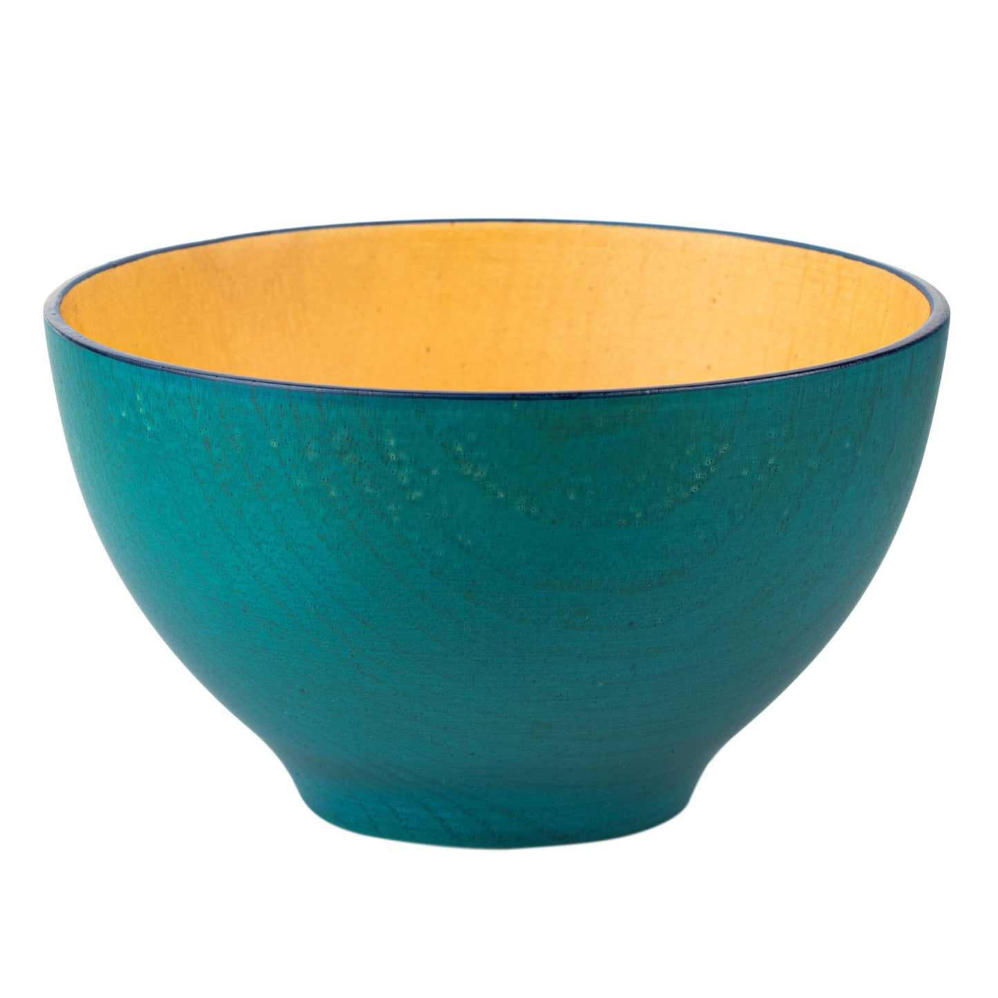 Premium Turquoise Japanese Wooden Soup Bowl