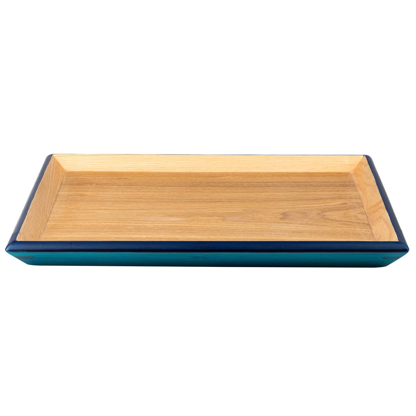 Premium Turquoise Japanese Wooden Tray open