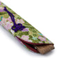 Pretty Green Floral Japanese Folding Fan Case close up
