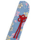 Pretty Pale Blue Floral Japanese Folding Fan Case top