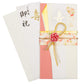 Pretty Pink Floral Japanese Wedding Card open