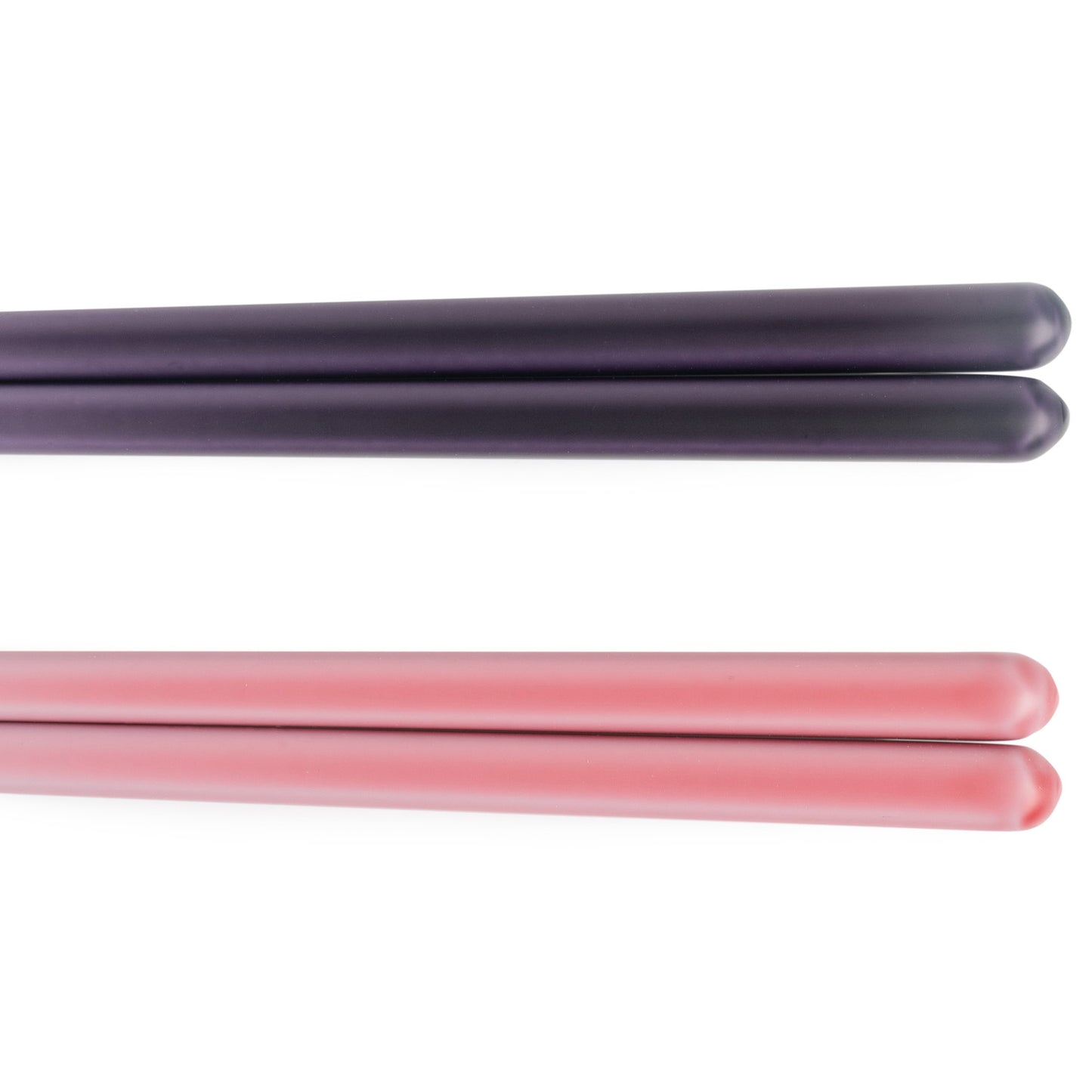 Purple and Pink Wonderful Mealtime Premium Chopstick Set handles