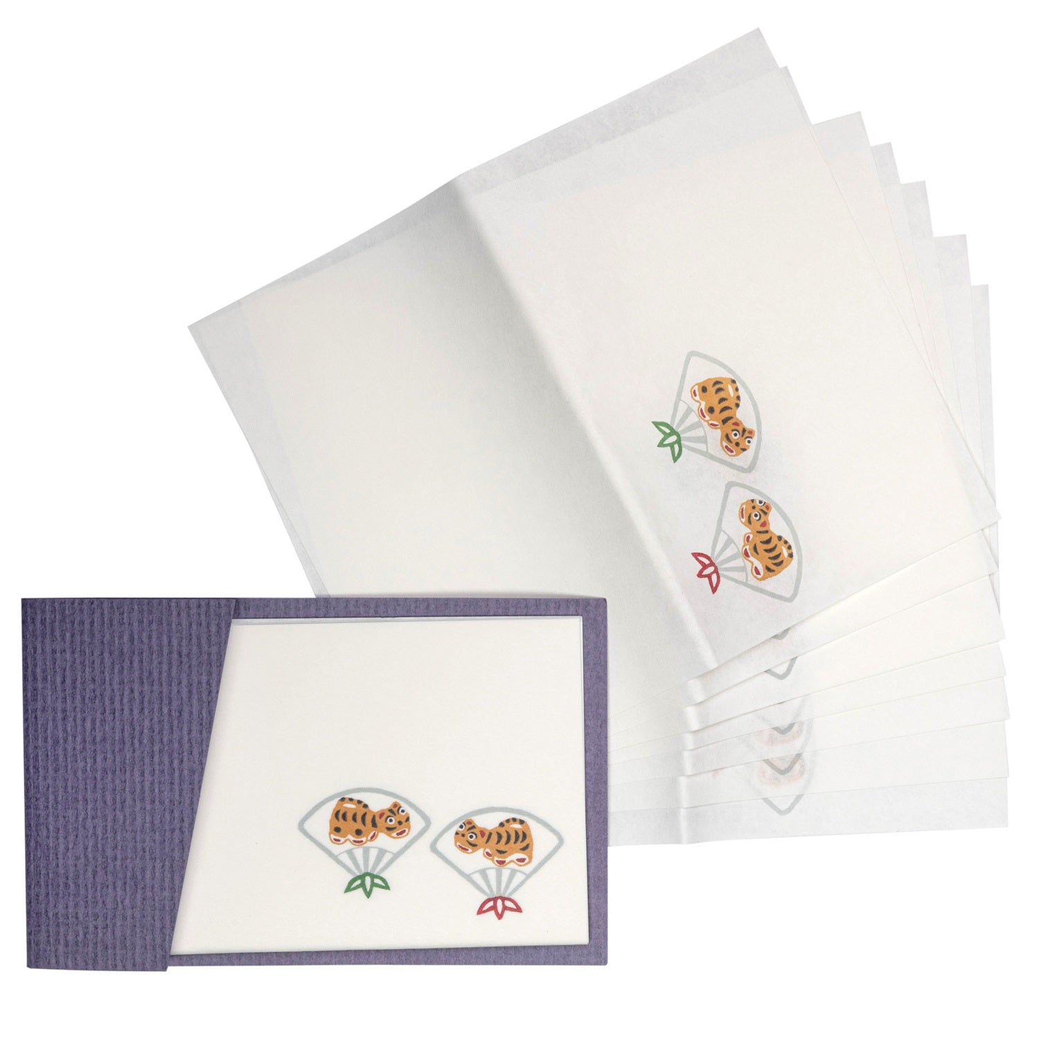 Purple Japanese Tea Ceremony Paper Kaishi