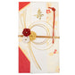 Red and Gold Floral Japanese Wedding Card