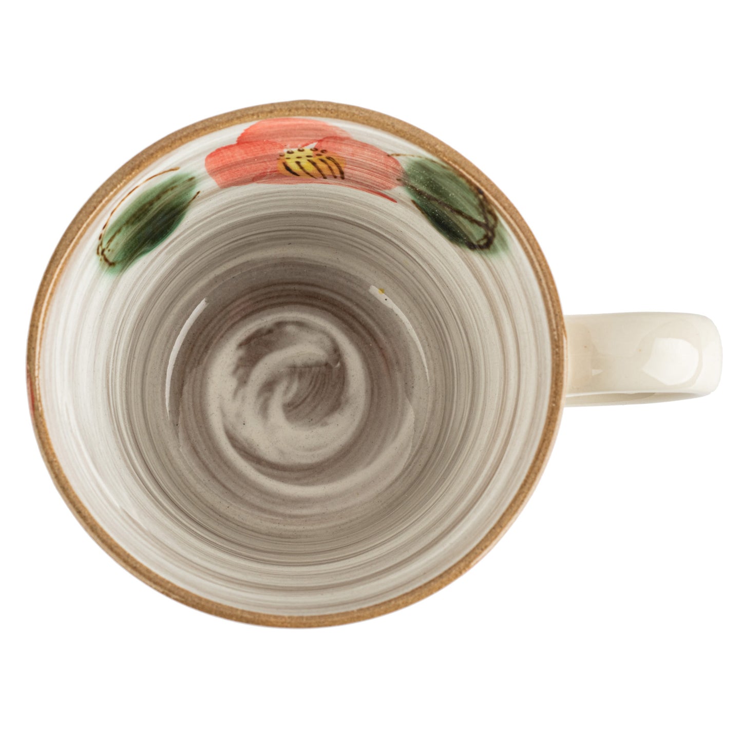 Red Camellia Japanese Mug top