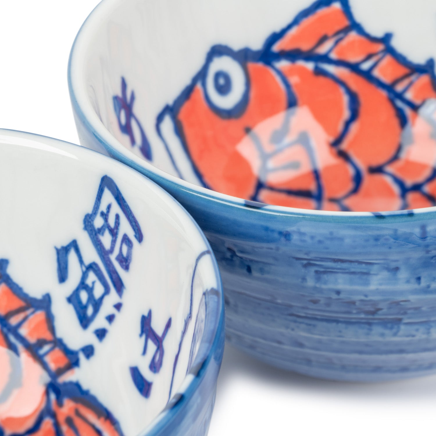 Red Fish Small Japanese Bowl Gift Set detail