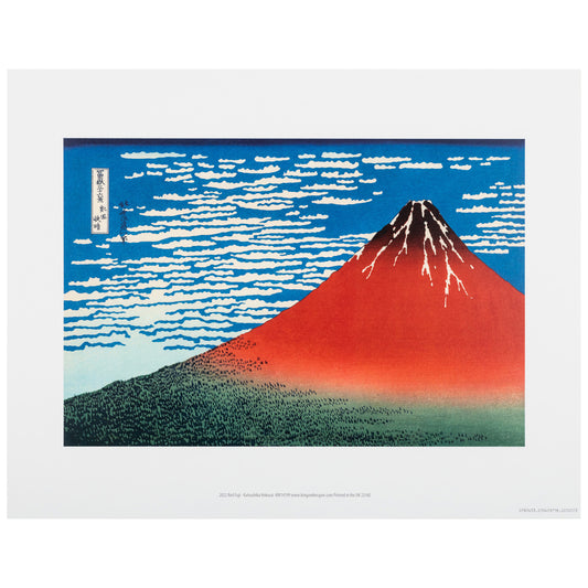 Red Fuji Fine Wind Clear Morning Japanese Print