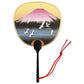 Red Mount Fuji Japanese Fan Card