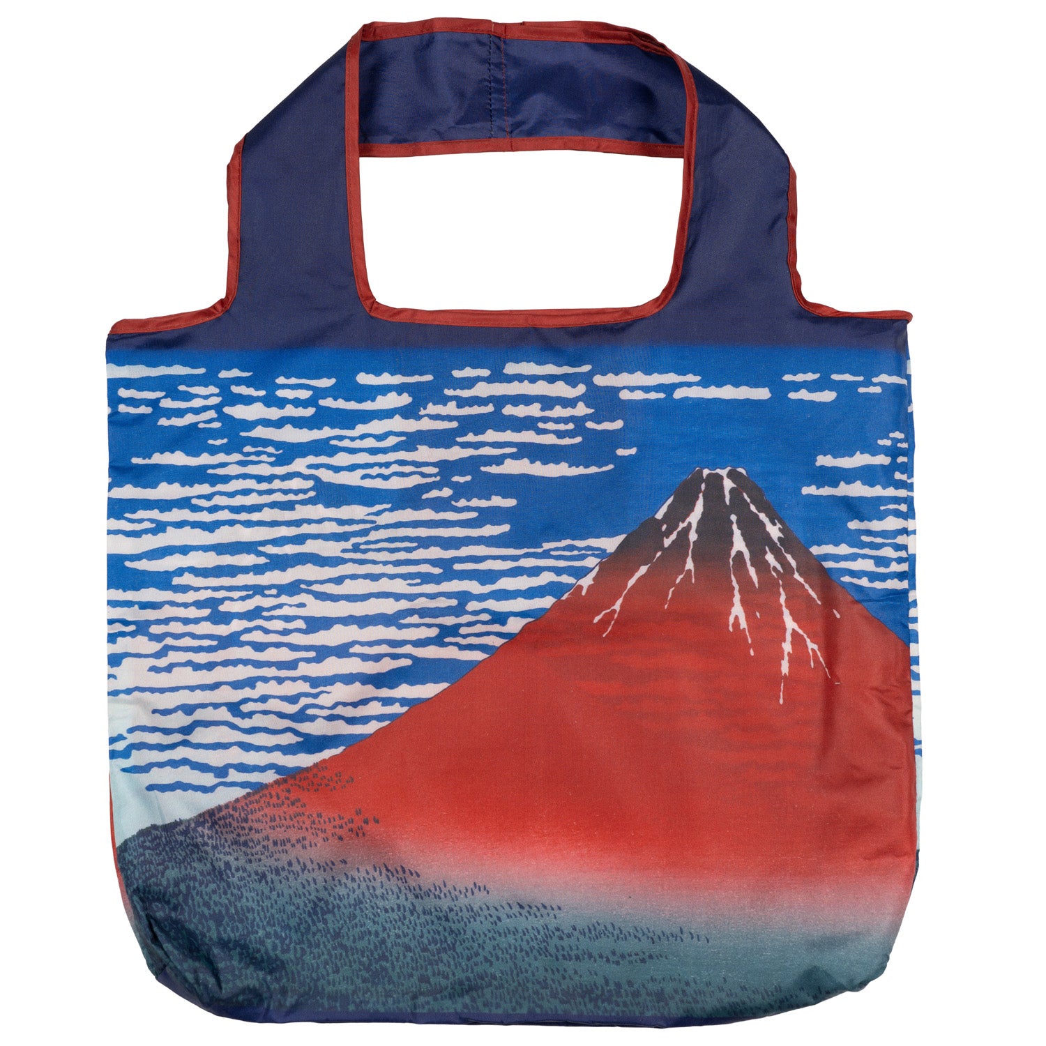 Red Mount Fuji Japanese Reusable Shopping Bag
