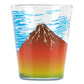 Red Mount Fuji Japanese Style Shot Glass side
