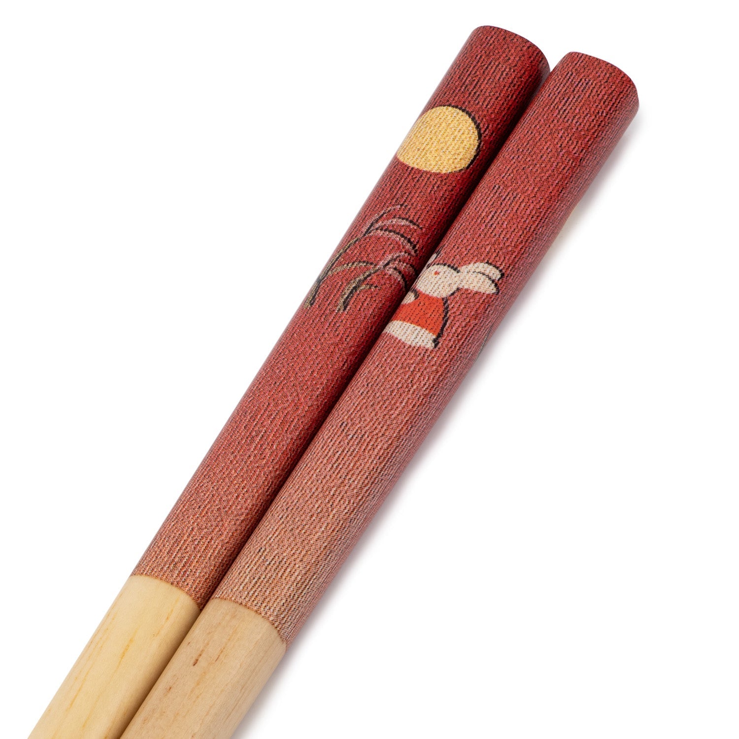 Red Rabbit and Full Moon Japanese Chopsticks