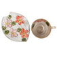 Red Sakura Japanese Cup and Saucer top