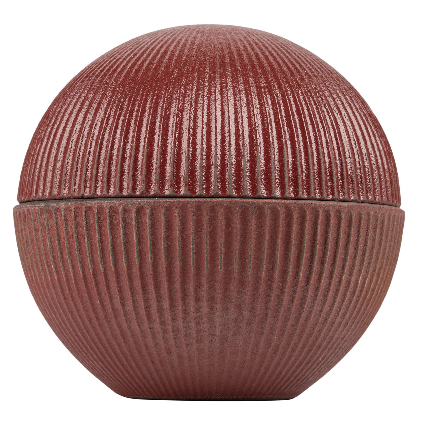Red Temari Premium Japanese Bowl and Lid side