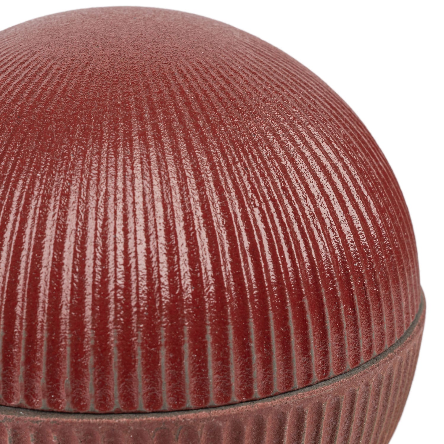 Red Temari Premium Japanese Bowl and Lid detail