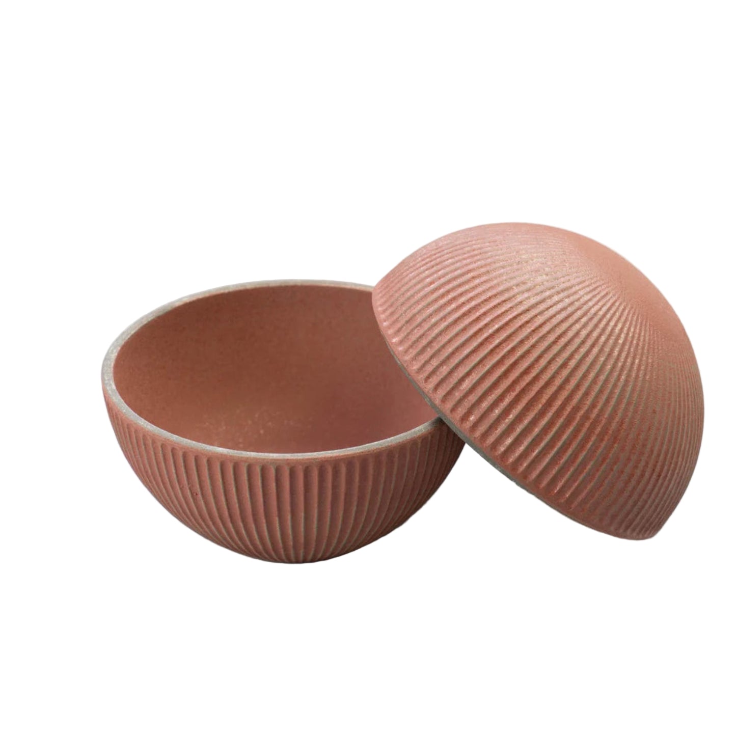 Red Temari Premium Japanese Bowl and Lid open