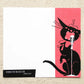 Robin Black Cat Small Japanese Memo Pad example 1