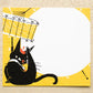 Robin Black Cat Small Japanese Memo Pad example 2