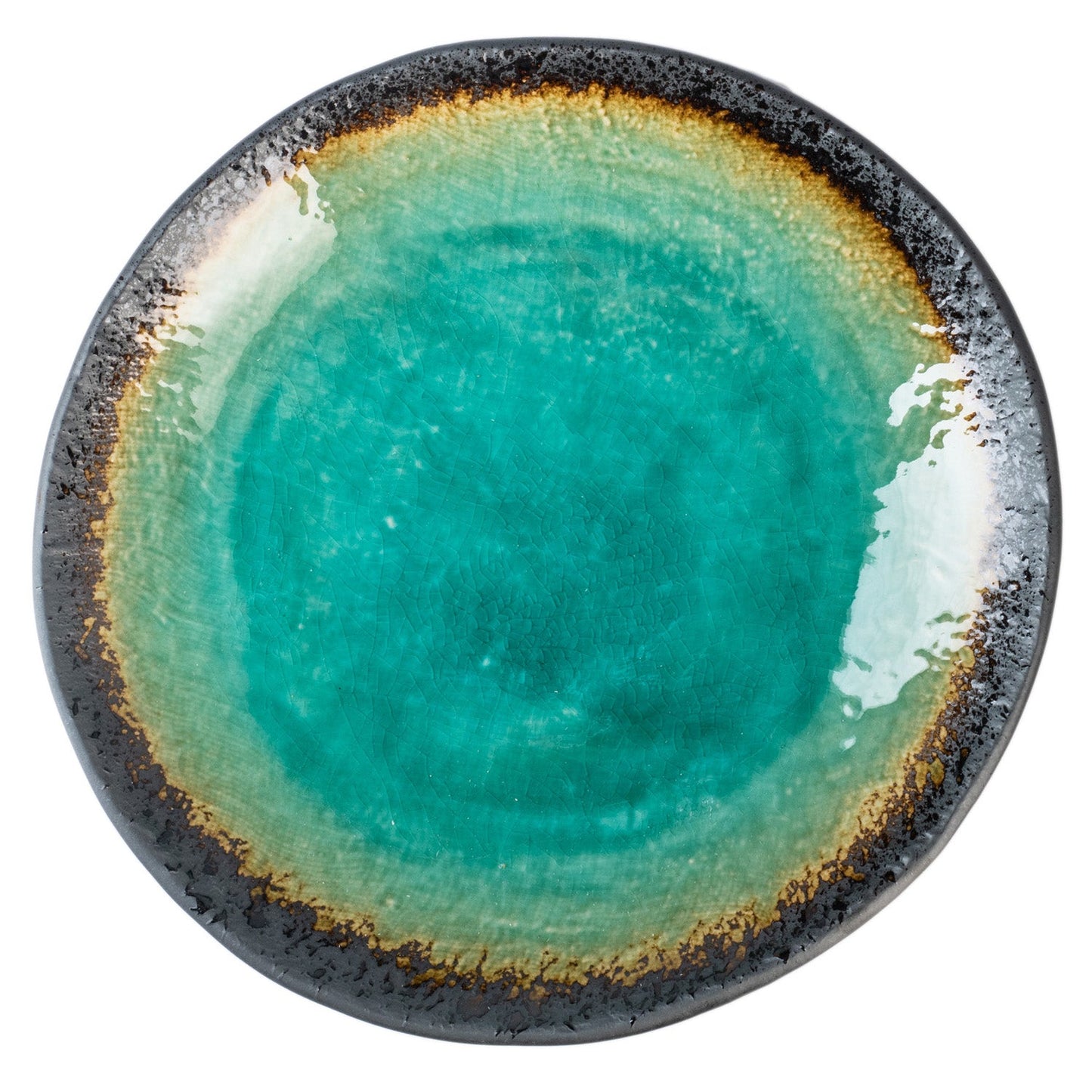 Round Crackleglaze Japanese Dinner Plate