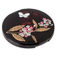Round Musashino Lacquer Japanese Compact Mirror