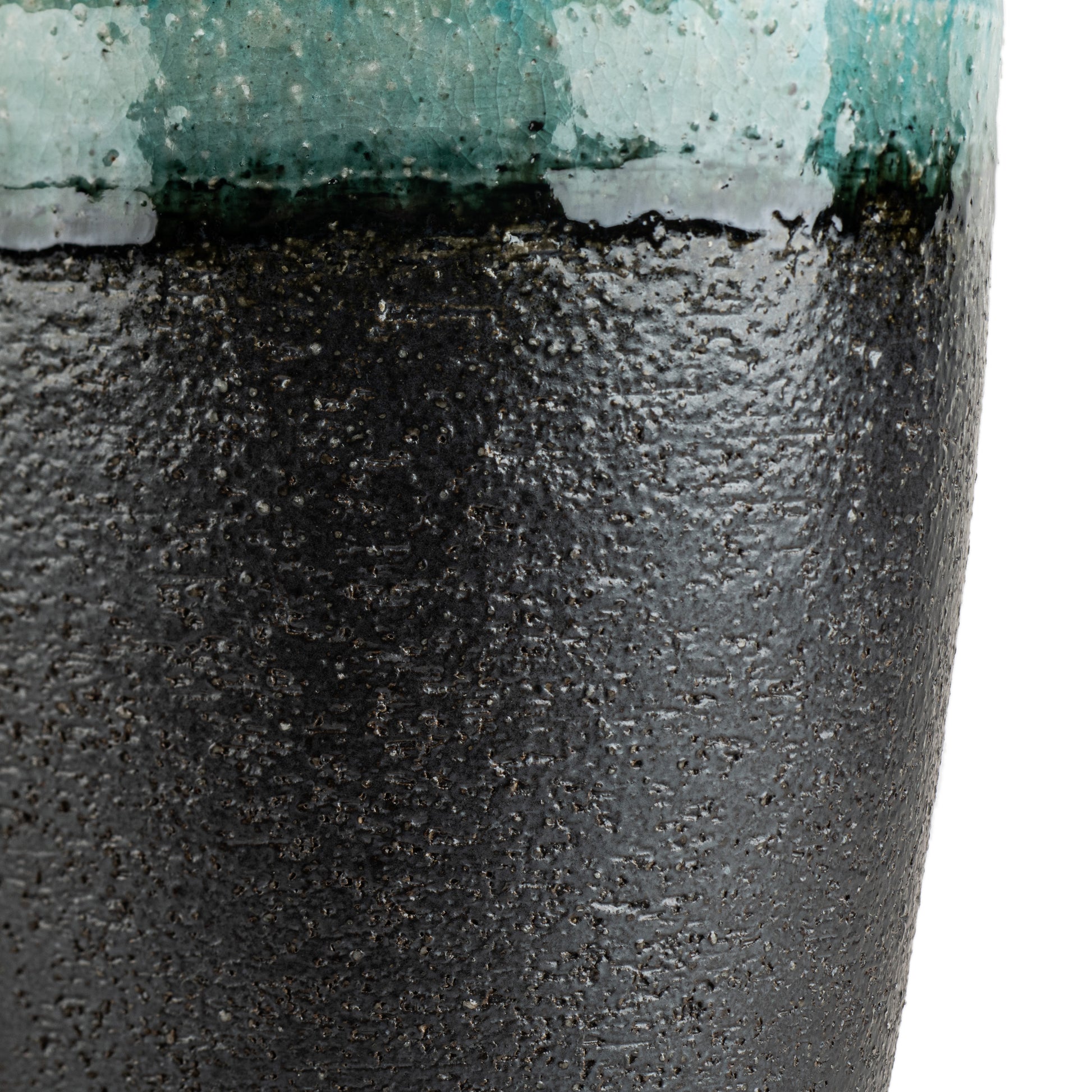 Rustic Bidoro Japanese Ceramic Vase detail