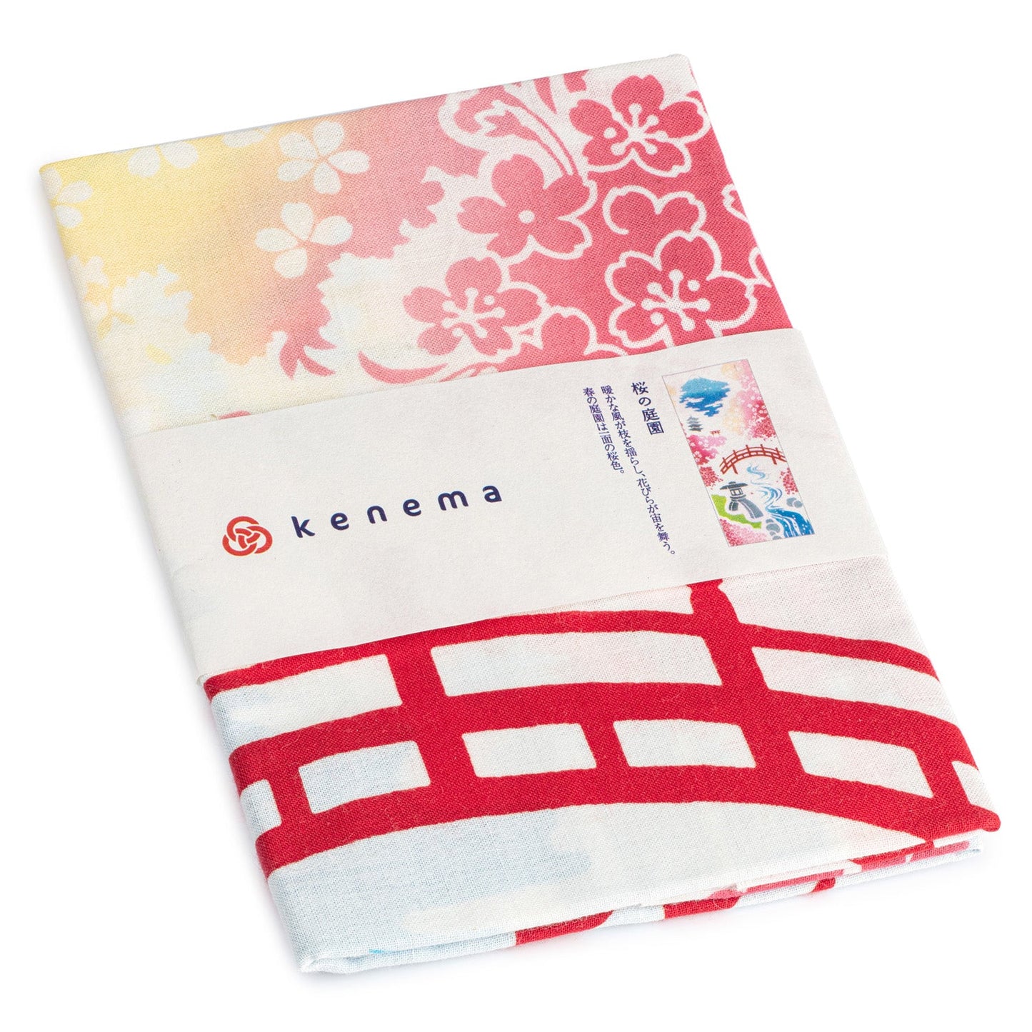 Sakura Garden Cotton Japanese Tenugui