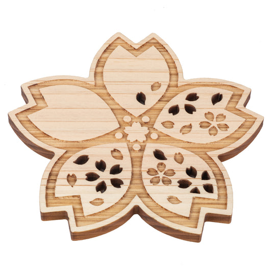 Sakura Natural Wood Premium Japanese Coaster