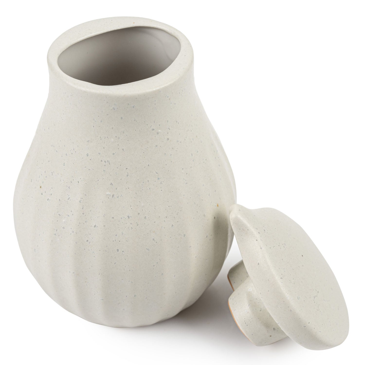 Screw Top White Japanese Soy Sauce Pot body and top