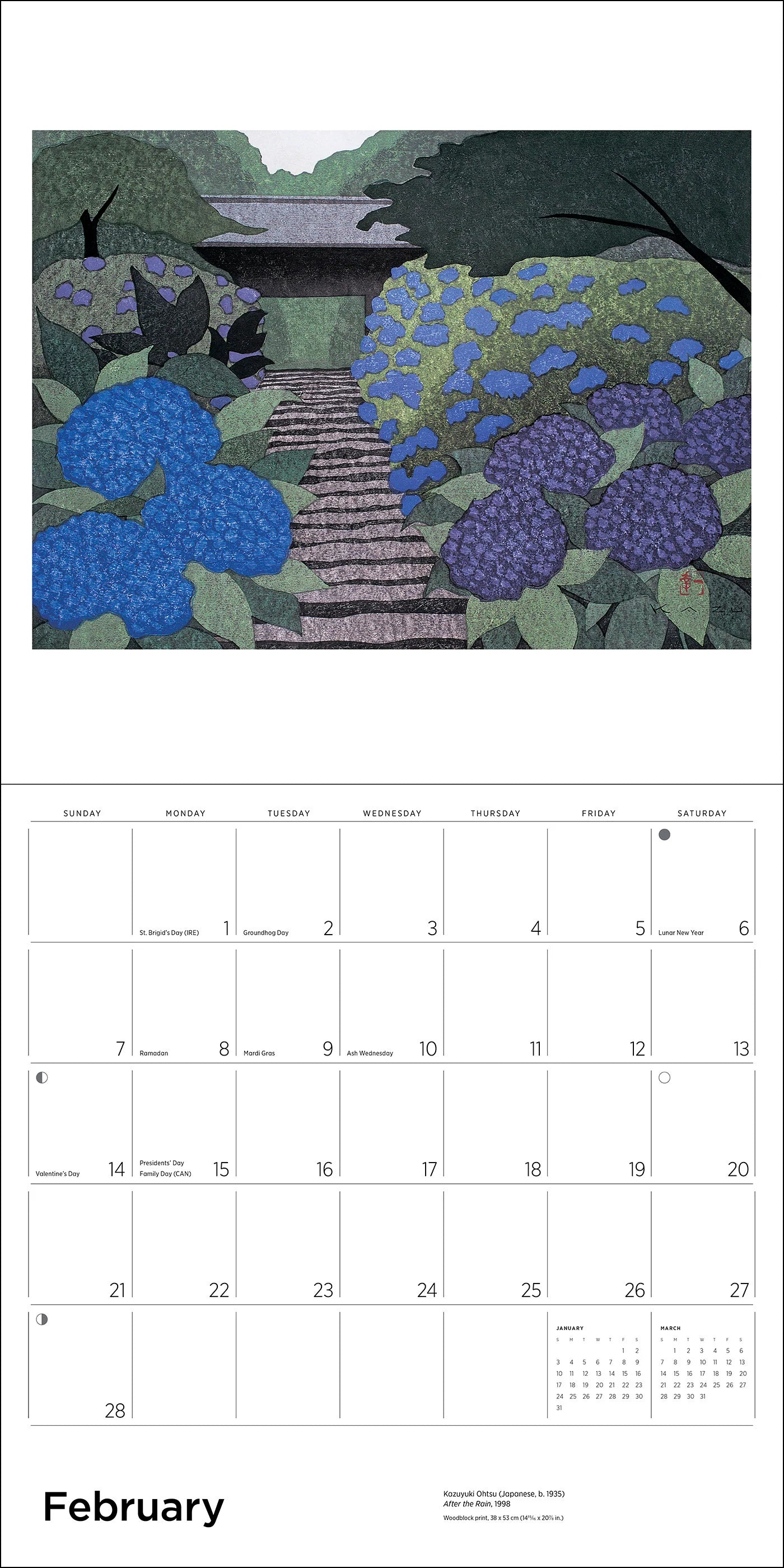 Serenity Kazuyuki Ohtsu 2027 Japanese Calendar example page 2