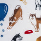 Shiba Inu Japanese Cotton Tenugui detail