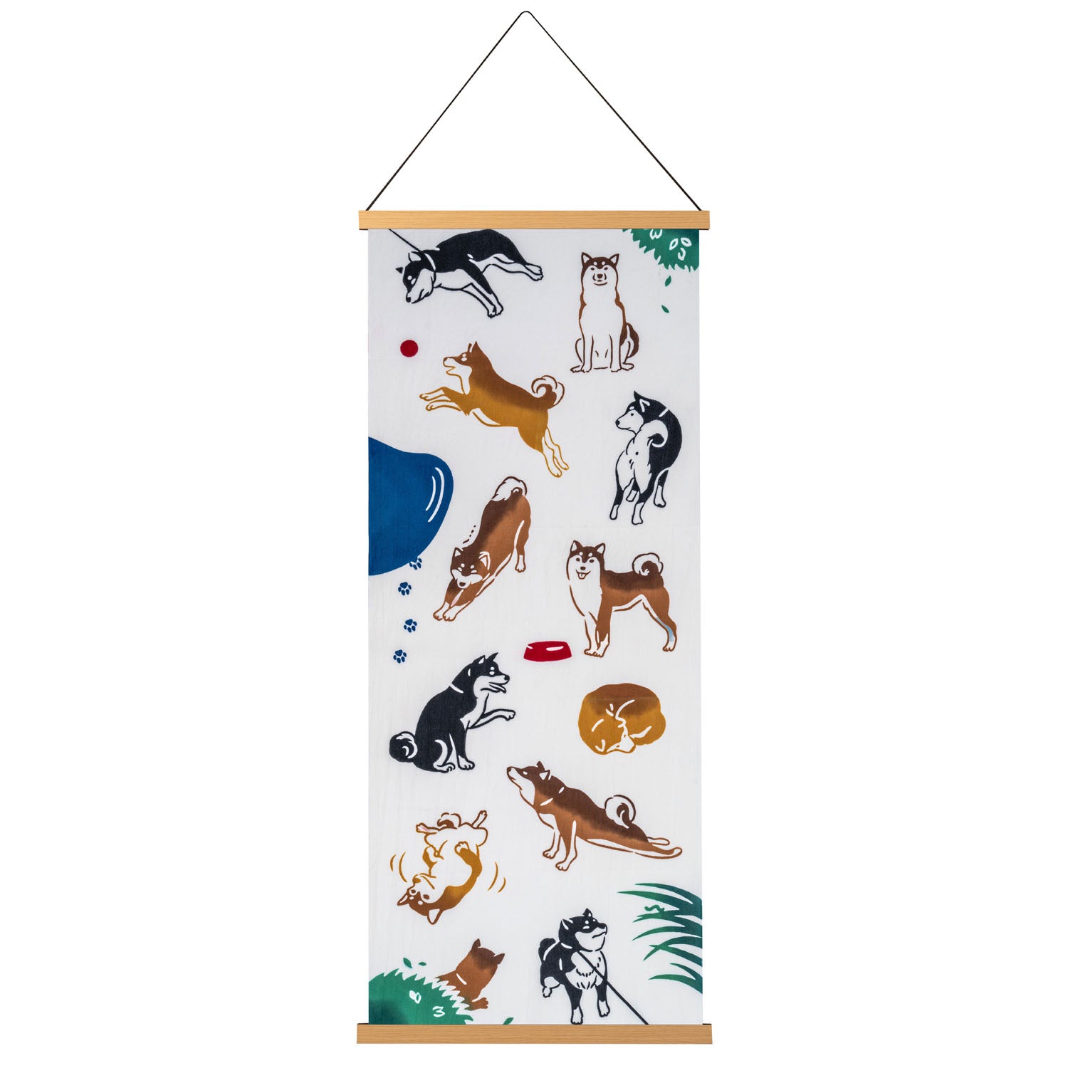 Shiba Inu Japanese Wall Hanging Set