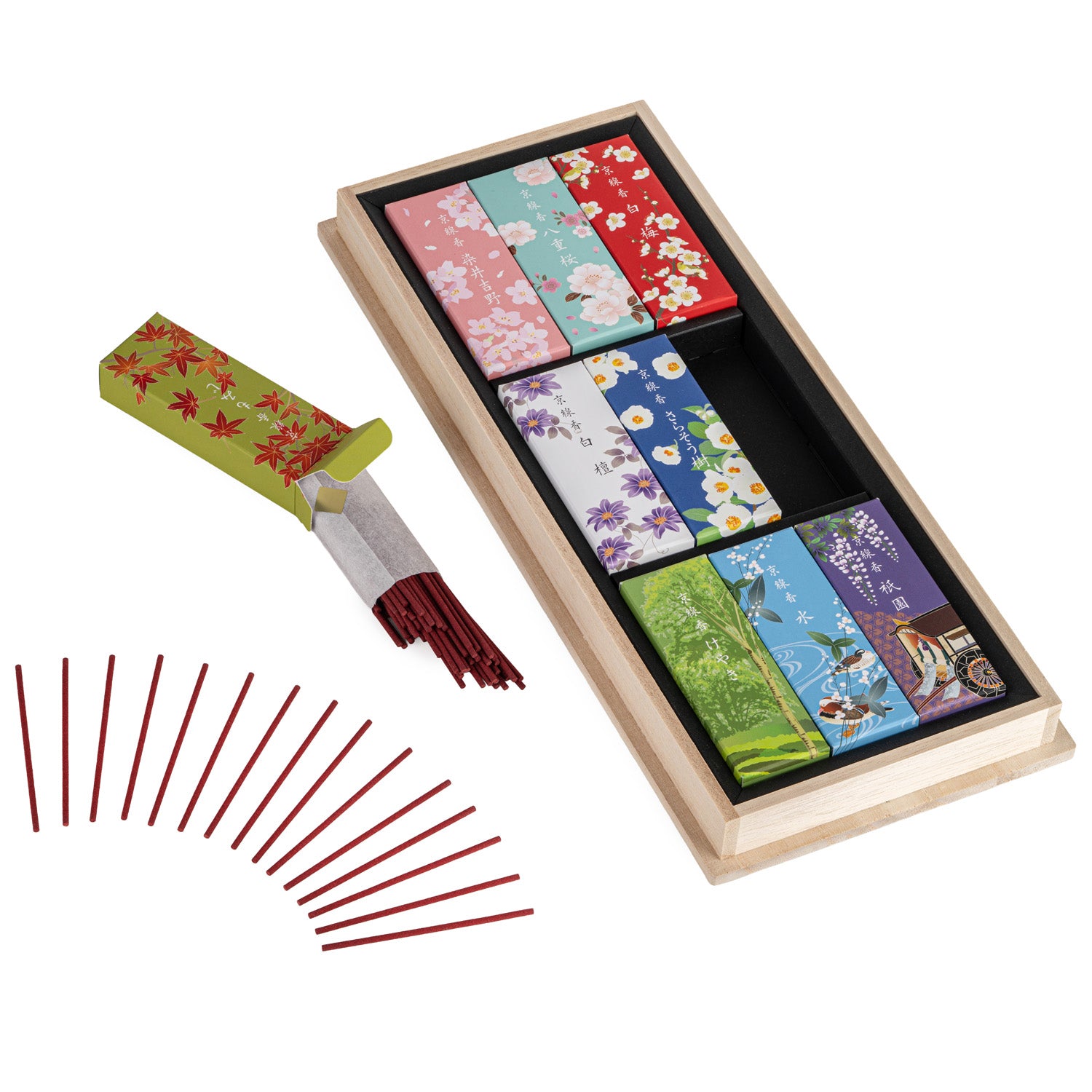 Shikisai Japanese Incense Gift Set inside