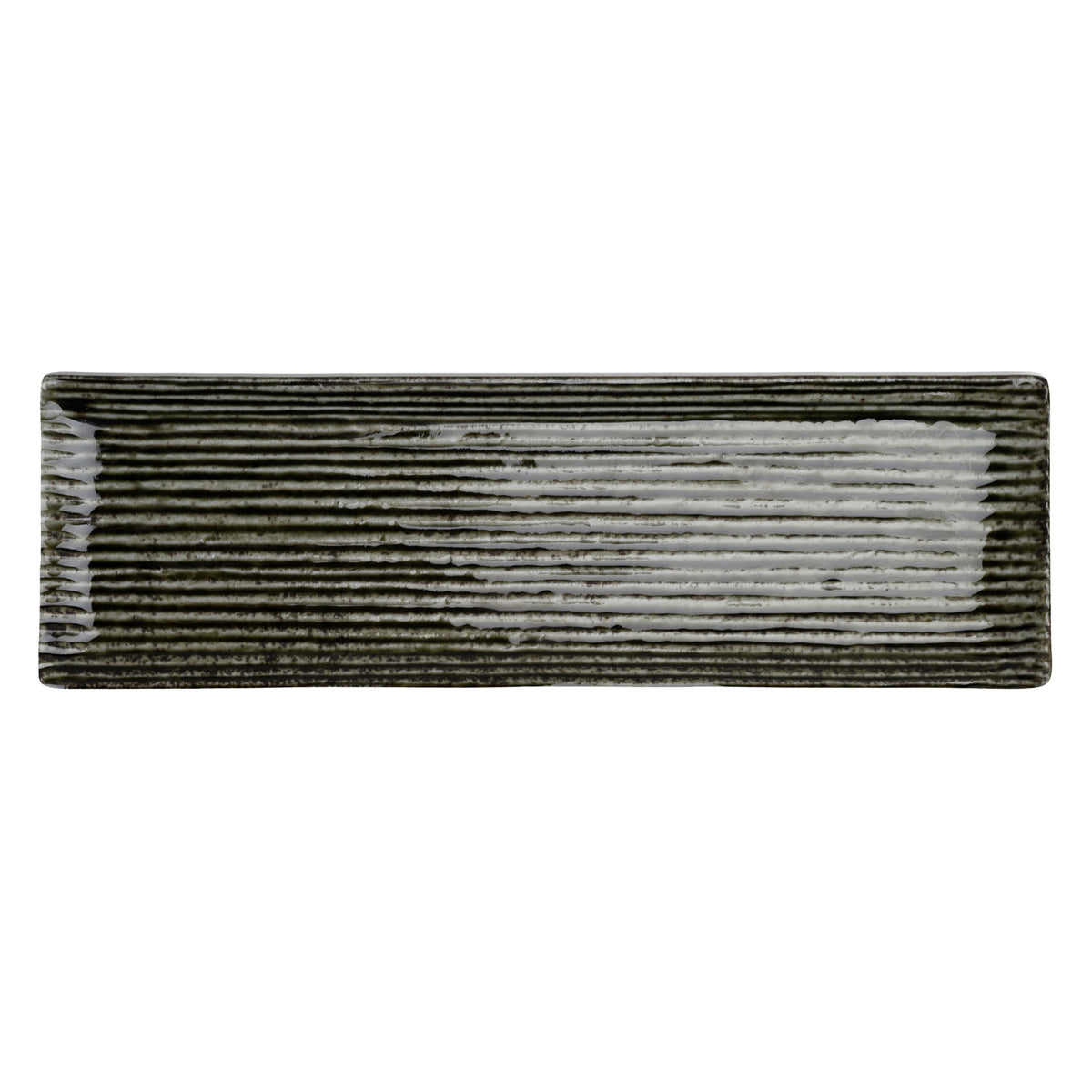Shinogi Green Ribbed Japanese Sushi Plate top