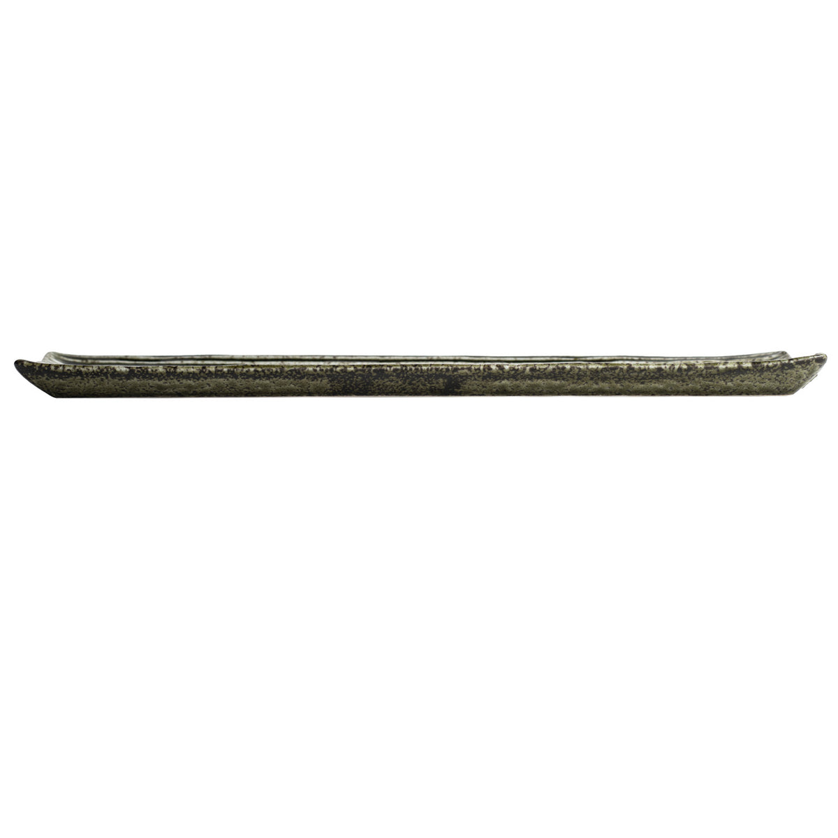 Shinogi Green Ribbed Japanese Sushi Plate side