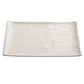 Shinogi White Ribbed Japanese Ceramic Plate