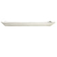 Shinogi White Ribbed Japanese Ceramic Plate side