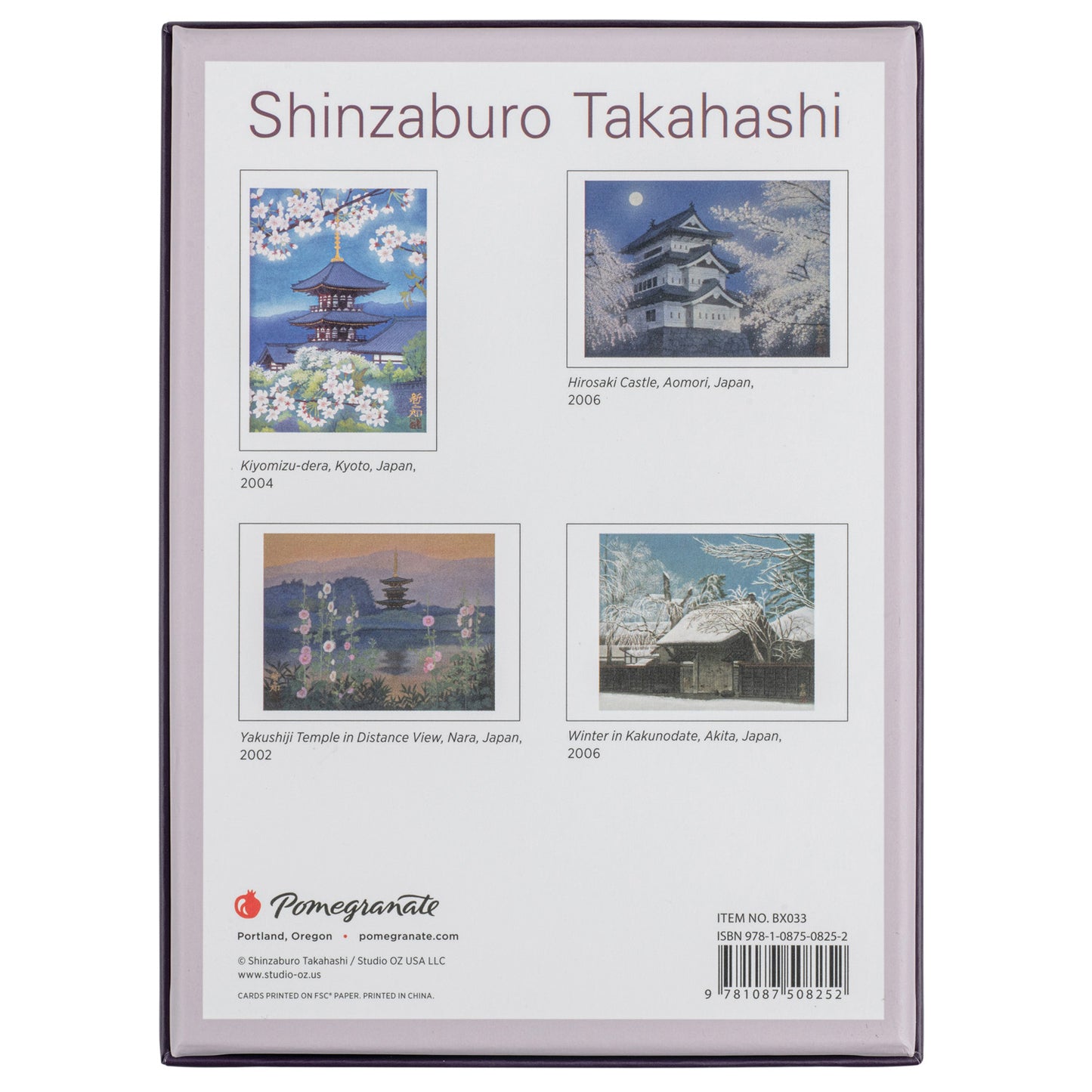 Shinzaburo Takahashi Gift Box Set 20 Japanese Cards back