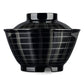 Silver Lattice Japanese Lacquer Small Rice Bowl and Lid side