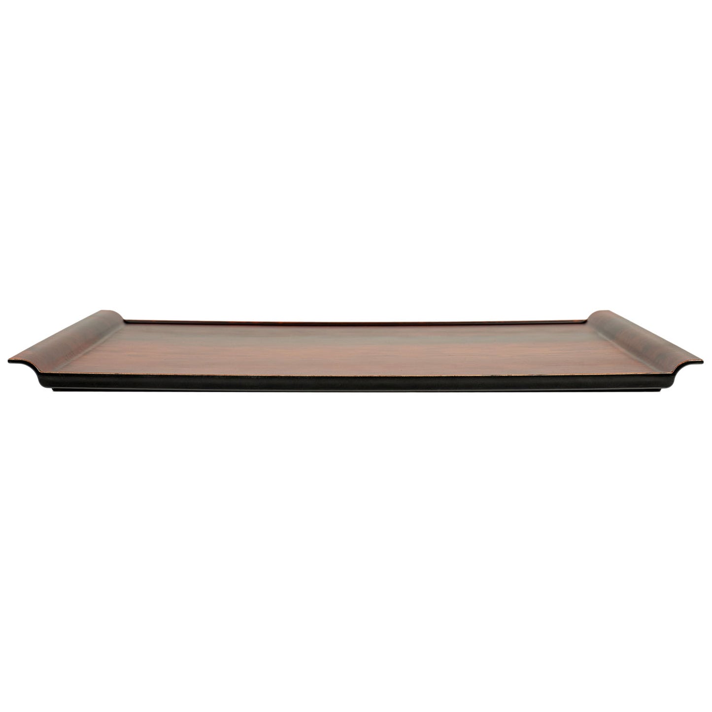 Small Brown Wood Effect Japanese Tray side