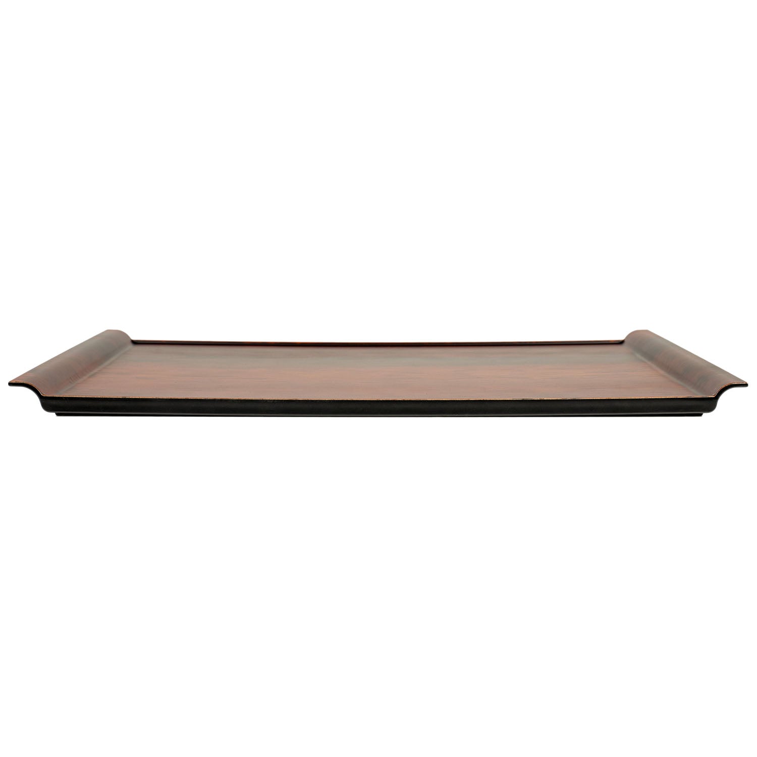 Small Brown Wood Effect Japanese Tray side