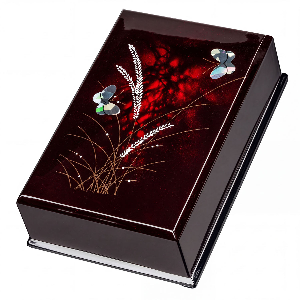 Small Butterfly Japanese Lacquer Jewellery Box