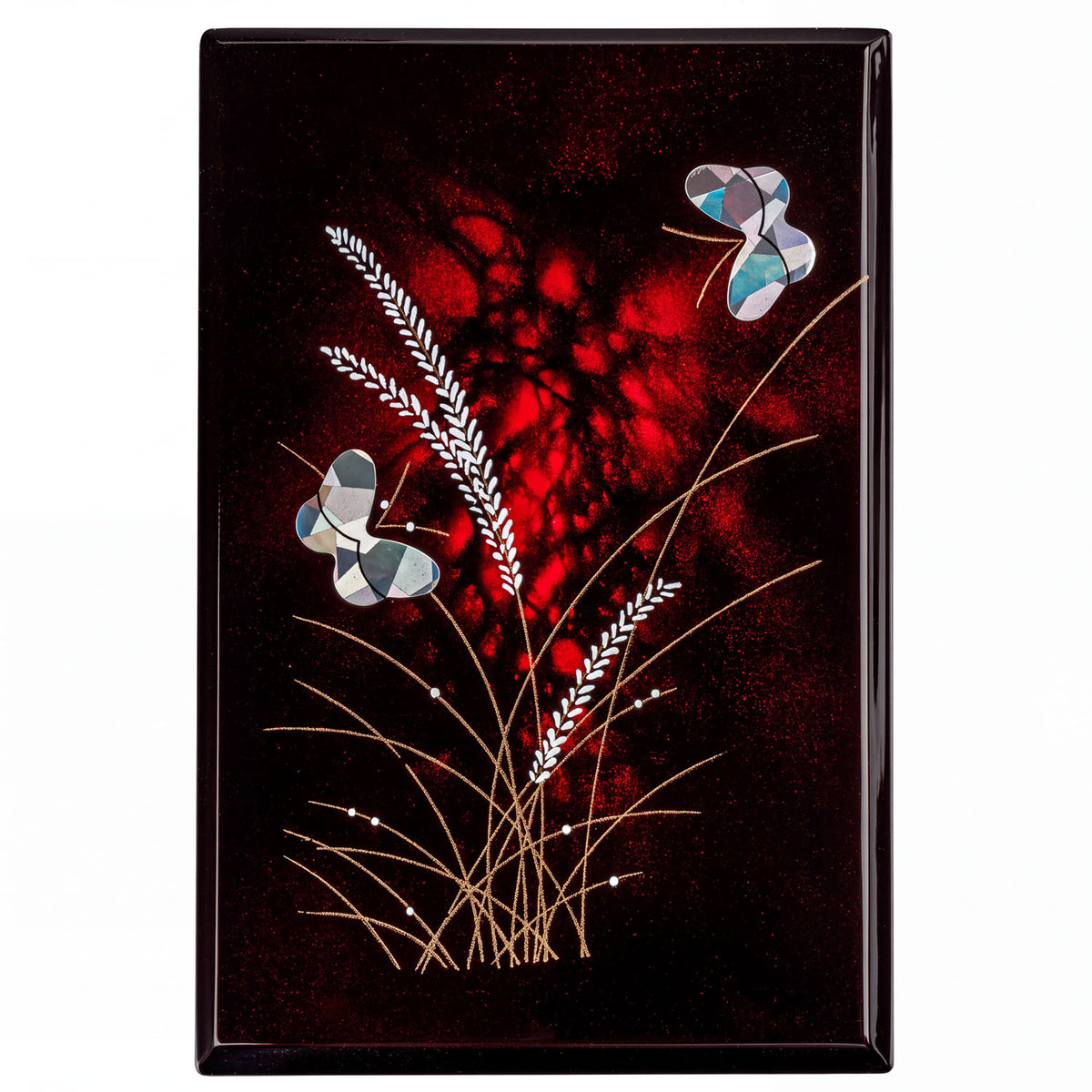Small Butterfly Japanese Lacquer Jewellery Box top