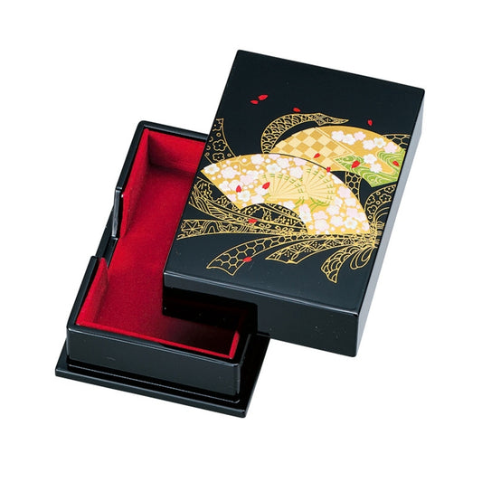 Small Fan Japanese Lacquer Jewellery Box