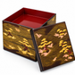 Small Matsushima 3 Tier Japanese Lacquer Box open