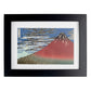 Small Red Mount Fuji Framed Japanese Picture top