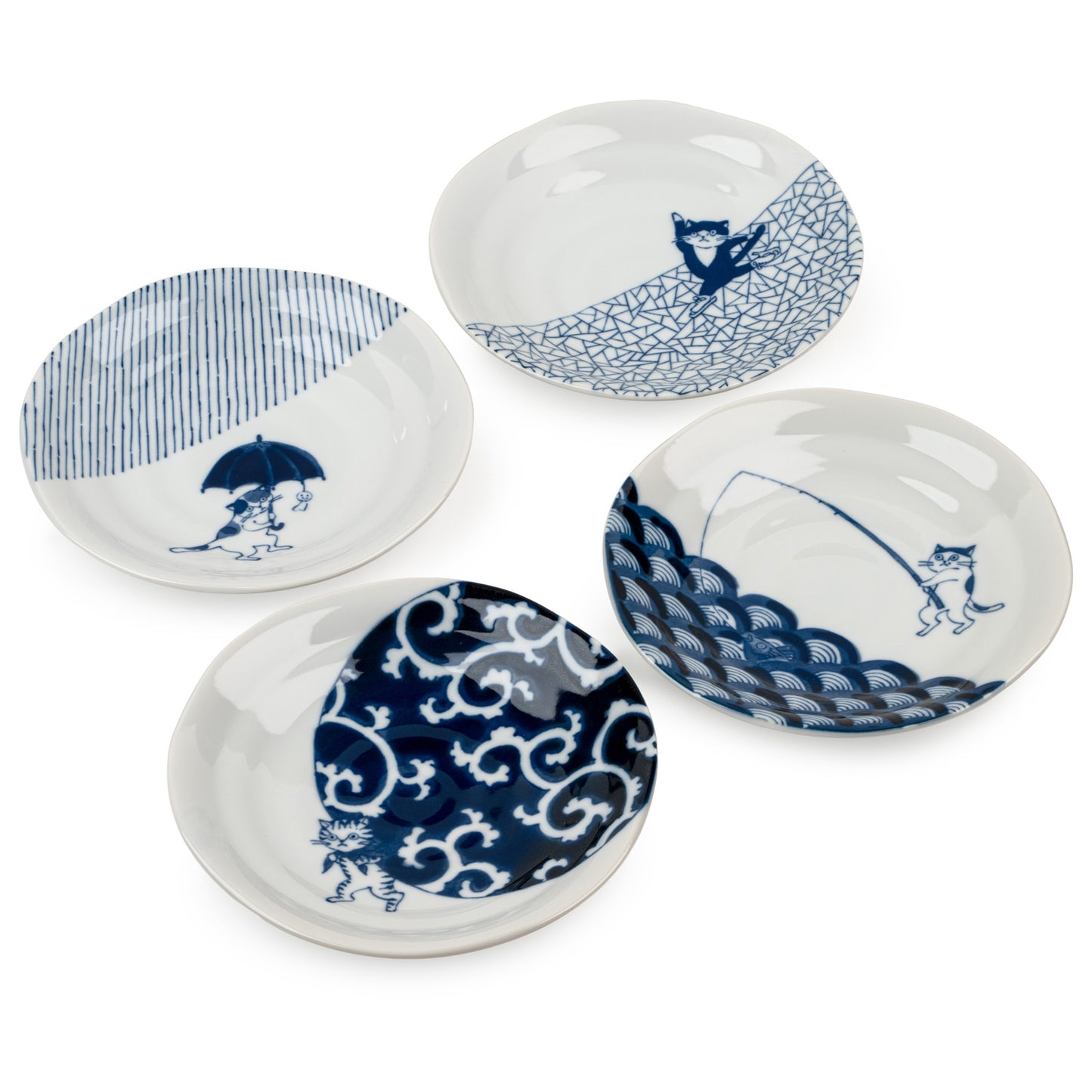 Someneko Cat Japanese Plate Gift Set