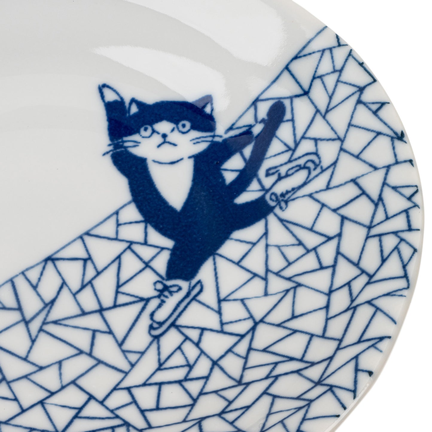 Someneko Cat Japanese Small Plate Gift Set skating