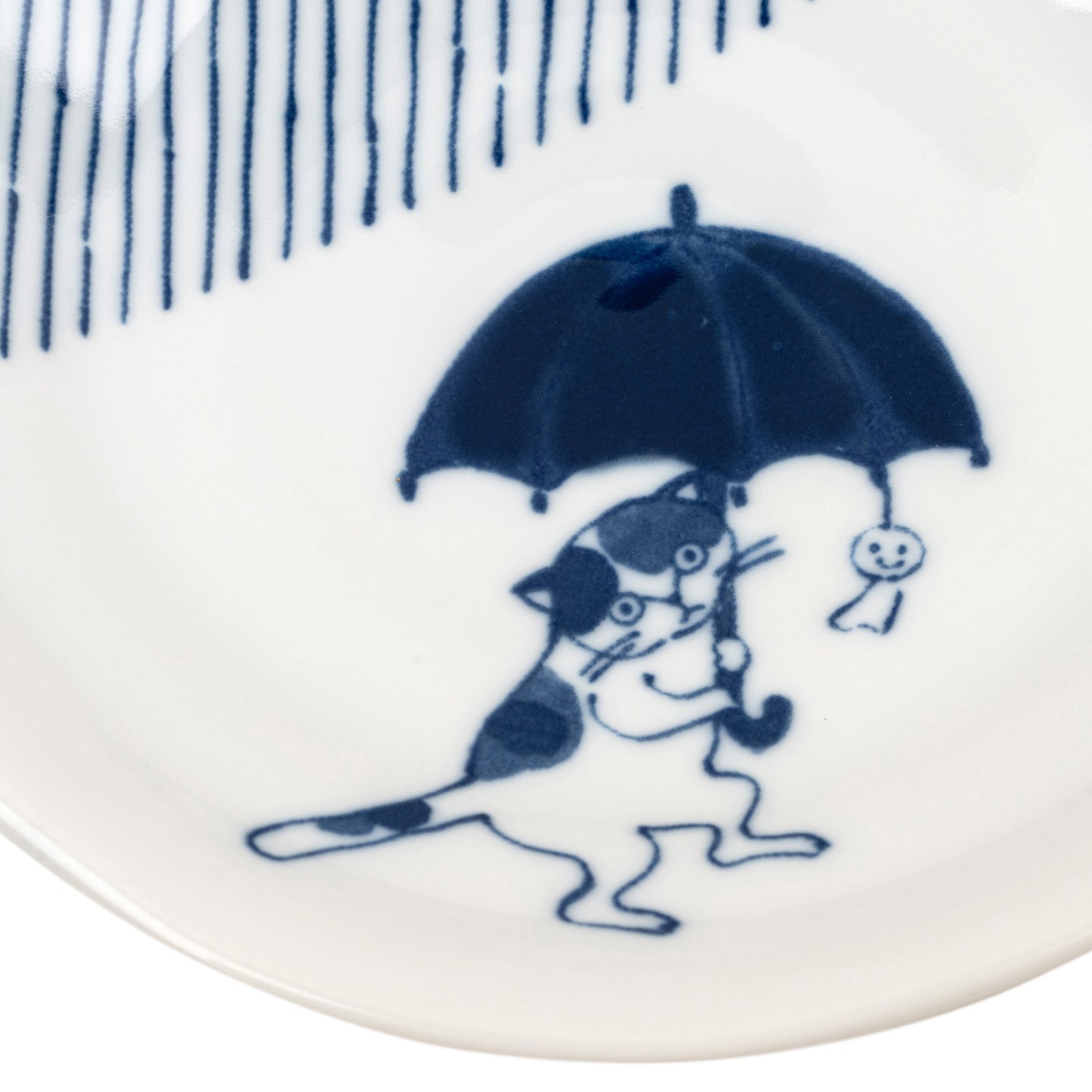 Someneko Cat Japanese Small Plate Gift Set detail umbrella